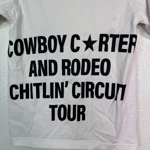 Beyonce Cowboy Carter Tour Shirt Small Star Rodeo Chitlin Circuit Merch MISPRINT - Picture 8 of 12